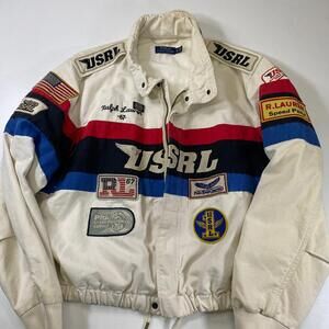 Polo Ralph Lauren Racing Jacket Denim Supply USRL 67 Womens